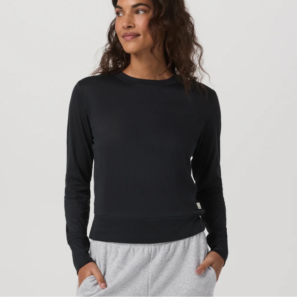 Vuori daydream crew black heather size small